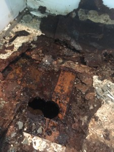 Rotted Floor Under Tiles